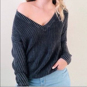 Pink Forenza V Neck Sweater